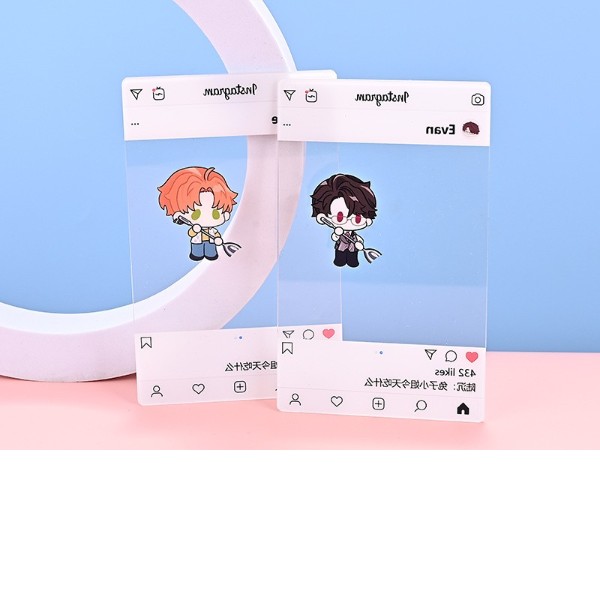 透卡定制ins印刷小卡开团代发pvc大透明卡明信片方卡透明书签定做