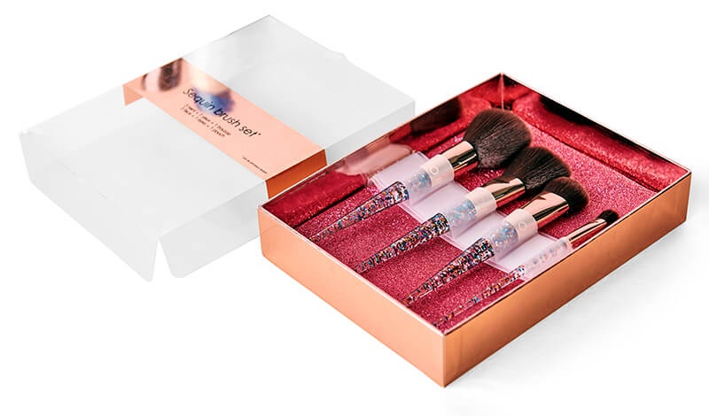 pp磨砂化妆刷包装盒